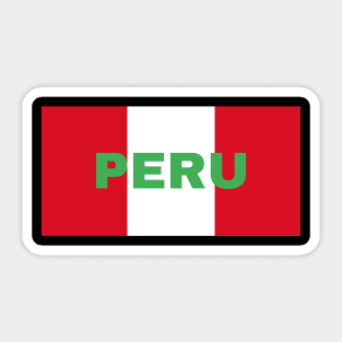 Peru Flag Colors Sticker